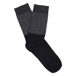 Lurex Block Socks - Silver  / Blue: EU 36/41   UK 3.5/7   US 6/9.5