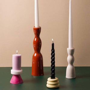 Wave Candleholder Tall - Terracotta