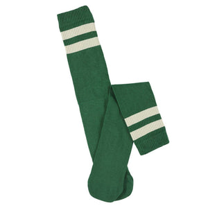 Unisex Tube Socks - Green / Ecru: EU 36/45   UK 6/10   US 6.5/11