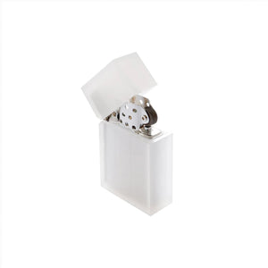 Hard-Edge Petrol Lighter - Frosty White