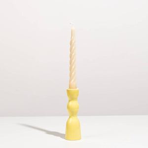 Wave Candleholder Low - Yellow