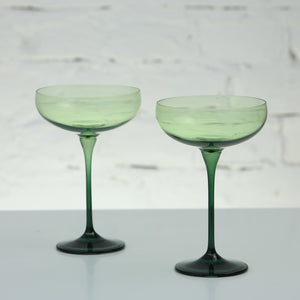 Farbige Champagnerschalen, 2er Set -  Shamrock & Seaweed 