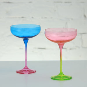 Rainbow Mix - Set of 6 Cocktail Glass