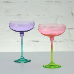 Rainbow Mix - Set of 6 Cocktail Glass