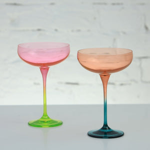 Rainbow Mix - Set of 6 Cocktail Glass