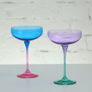 Rainbow Mix - Set of 6 Cocktail Glass