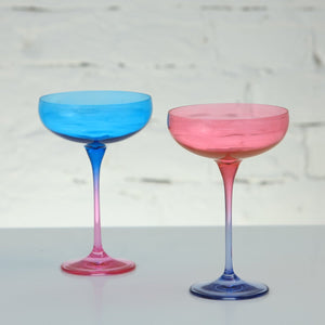 Rainbow Mix - Set of 6 Cocktail Glass