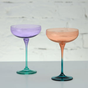 Rainbow Mix - Set of 6 Cocktail Glass