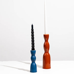 Wave Candleholder Tall - Terracotta