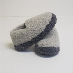 Unisex Wool Slippers - Two Tone Gray