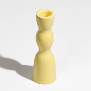 Wave Candleholder Low - Yellow