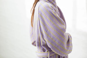 Naram Bathrobe, lilac & neon yellow S/M