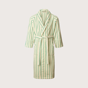 Naram Bathrobe, pure white & grass S/M