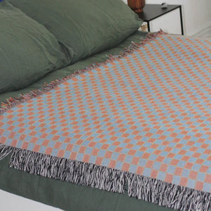 Micro Check Woven Throw Blanket