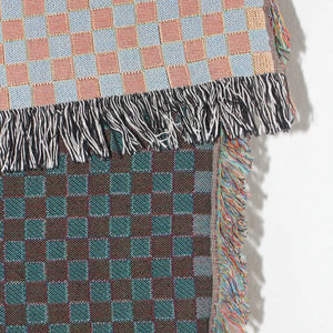 Micro Check Woven Throw Blanket