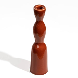 Wave Candleholder Tall - Terracotta