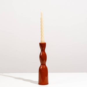 Wave Candleholder Tall - Terracotta