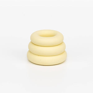 Triple O Candleholder - Pale Yellow