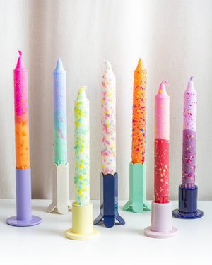 Taper candles- Summer vibes CONFETTI