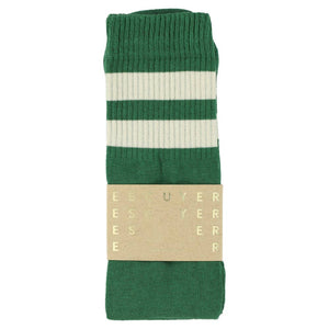 Unisex Tube Socks - Green / Ecru: EU 36/45   UK 6/10   US 6.5/11