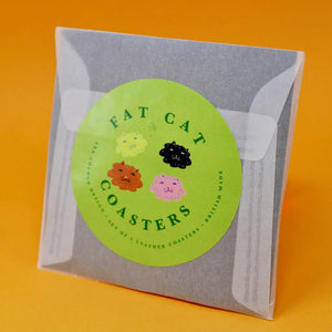 Fat Cat Coasters - Set of 4