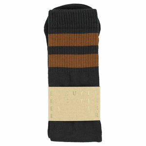 Unisex Tube Socks - Off Black / Tobacco: EU 36/45   UK 6/10   US 6.5/11