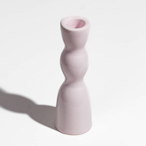 Wave Candleholder Low - Blush