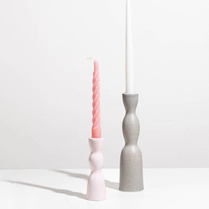 Wave Candleholder Low - Blush