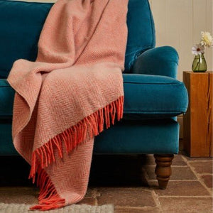 Wool Blanket -  Herringbone Style