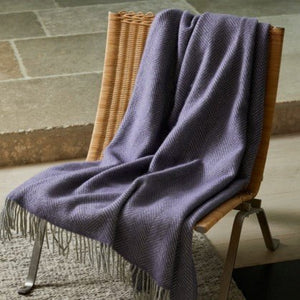 Wool Blanket -  Herringbone Style