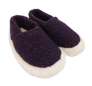 Unisex Wool Slippers - Plum