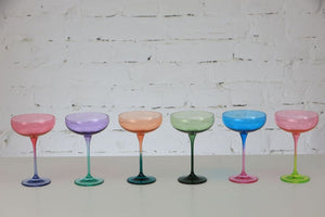 Rainbow Mix - Set of 6 Cocktail Glass