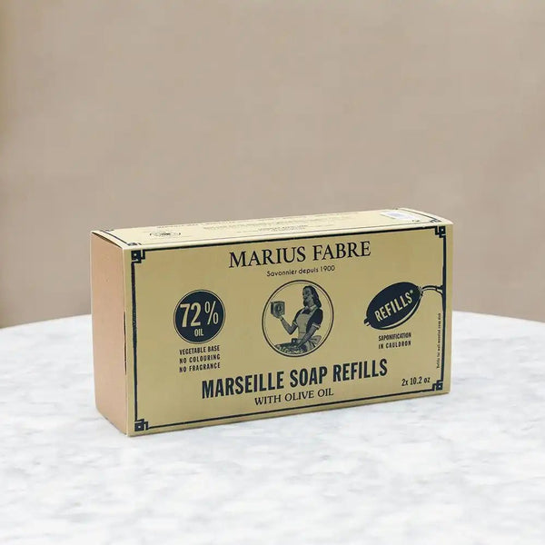Marius Fabre Wall-Mount Rotating Holder with Olive Oil Marseilles Soap 290g 10.2